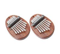 EXQUIMEUBLE 2Pcs Mini Kalimba Thumb Piano Instruments Keys Solid Finger Instrument for Music Lovers Portable Design for Go Playing Enchanting