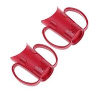 EXQUIMEUBLE 2pcs Plastic Dysphagia Training Cups for Seniors with Dual Handles and Slanted Cut Out Bottle Shape, Leakproof and Comfortable to Hold Drinking Mugs for Home Care and Hospital Use