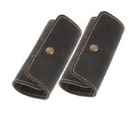 EXQUIMEUBLE 2pcs Pu Leather Guitar Pick Holder Vintage Matte Finish Portable Pick Storage Bag Case for Acoustic Electric Bass Guitar Accessories