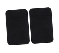 EXQUIMEUBLE 2pcs Self Adhesive Cellphone Pocket Holder Durable Card Sleeve Wallet for Phones Strong Adhesive Backing Secure Storage for Credit Cards Black Color