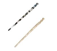 EXQUIMEUBLE 2PCS Simple Hair Stick for Women Acetic Acid Hairpin All-match Bun Headdress for Daily Updo Elegant Chignon Hair Accessory Random Color Random Color