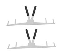 EXQUIMEUBLE 2pcs Stainless Steel Eyebrow Shaping Rulers for Accurate Eyebrow Mapping and Symmetry Durable Three-point Positioning Tool for Stencil Guide
