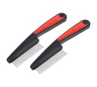EXQUIMEUBLE 2pcs Stainless Steel Fine Tooth Comb Dandruff Comb for Scalp Care Portable Grooming Tool for Adults and Pets Durable Easy to Clean Design