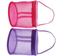 EXQUIMEUBLE 2pcs Yarn Storage Bag for Small Tools and Embroidery Tools, Nylon Material with Handle on Top and Yarn Hole for Tangle Prevention, for Household and Knitting Course Use