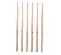 EXQUIMEUBLE 3 Pairs Classic Maple Drumsticks Durable Wooden Tips for Practice Performance for Electronic Drums Drum Kits Bulk for Skill Enhancement