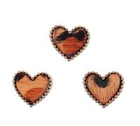 EXQUIMEUBLE 3 Pcs Silicone Watch Strap Charms Studs Decorative Rivets for Smartwatch Bands Compatible with Apple Heart and Leopard Print Design Lightweight and Accessories