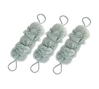 EXQUIMEUBLE 3-Piece Long Back Scrubber Set for Shower and Bath Exfoliating Loofah Body Wash Sponges for Men