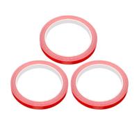 EXQUIMEUBLE 3 Rolls Red Table Tennis Racket Side Tape for Edge Protection with Lightweight Cloth Material and Handle Grip Tape, Reusable and Enhanced Durability for Competitive Play