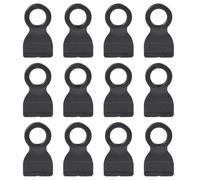 EXQUIMEUBLE 30Pcs Black Plastic O-Shaped Fixed Rings for Tent Sewing, Ground Fabric Corner Fixing Buckles, Camping Tent Accessories for Outdoor Shelter Reinforcement