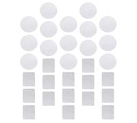 EXQUIMEUBLE 30pcs DIY Eyeshadow Palette Metal Stickers in Silver Iron Adhesive Eye Shadow Tray Stickers Suitable for Magnetic Cosmetics Empty Palettes Not Easy to Break