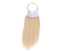 EXQUIMEUBLE 30pcs Real Hair Color Palette Hair Dye Tester Wavy Uv Coloring Dying Dyeing Brown Human Salon Accessory Test Light Sample Strand Styling Tips Strands Barber Toner Colorful Kits Kit