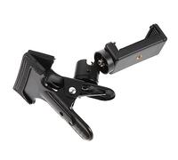 EXQUIMEUBLE 360Degree Guitar Phone Holder Mobile Phone Holder for Bass and Guitar Durable Clamp for Music Scores Lyrics Reading and Video Recording Practical Accessory
