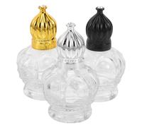 EXQUIMEUBLE 3pcs 15ml Egyptian Perfume Bottles with Roller Ball Perfume Dispenser, Portable Glass Travel Size Oil Bottles Featuring Vintage Elegant Appearance and Even Application for Office