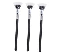EXQUIMEUBLE 3pcs Angled Foldable Fan Lash Brushes Double-layer Eyelash Applicator Mascara Brush Set for Precise Eye Makeup and Lash Separation