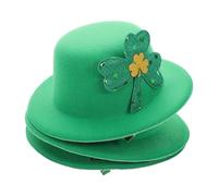 EXQUIMEUBLE 3Pcs Patrick's Day Hair Accessories Mini Hat Barrettes Festive Leprechaun Hair Clips for Irish Festival for Parties and Celebrations