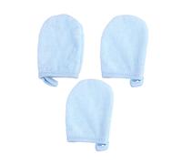 EXQUIMEUBLE 3pcs Soft Makeup Removal Cleansing Gloves for Gentle Facial Skin Care Reusable Facial Washing Mitts for Makeup Powder Puff