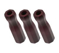 EXQUIMEUBLE 3pcs Wooden Foosball Handles Octagon Non-slip Table Football Grip Replacement Parts Wine Red 4.91 Inch for Table Soccer Game Accessories