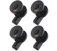 EXQUIMEUBLE 4pcs Black Plastic Occupied Door Lock with Privacy Indicator and Rotatable Handle for Public Toilet Doors in Schools and Restaurants