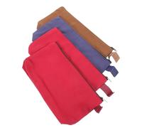 EXQUIMEUBLE 4pcs Canvas Zipper Pencil Bag Large Capacity 25cm X 13cm X 5cm