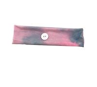 EXQUIMEUBLE 4pcs Colorful Cross Narrow Headband Set Breathable Cotton Fitness Hair Band for Yoga and Sports Mask Button Design Suitable for Women and Girls