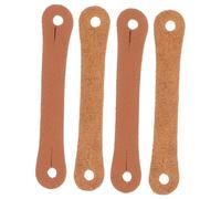EXQUIMEUBLE 4pcs Drumstick Control Straps Leather Anti-slip Finger Grip for 5a 7a Drumsticks, Drum Stick Auxiliary Tool for Beginner Drummers, Fixed Stabilizer for Practice Random Color