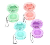 EXQUIMEUBLE 4pcs Empty Eyeshadow Cases Refillable Lipstick Containers Rose Design Makeup Storage for Women Lightweight and Portable Cosmetic Jars for Travel
