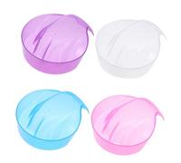 EXQUIMEUBLE 4Pcs Nail Color Removing Bowls Manicure Hand Bowls for Soaking Durable Material Random Colors for Salon Home Nail Art Supplies