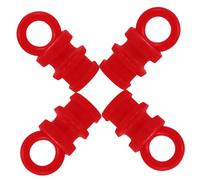 EXQUIMEUBLE 4pcs Orange Pvc Safety Cone Caps with Elastic Ring, Warning Post Covers for Outdoor Traffic Cones, Road Barrier Accessories for Industrial and Facility Safety