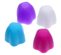 EXQUIMEUBLE 4Pcs Silicone Toothpaste Caps Dispenser Set Self-Sealing Toothpaste Tube Squeezer Household Bathroom Accessory for and Adults