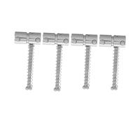 EXQUIMEUBLE 4pcs Sturdy Bass Bridge Saddle Replacement Parts for Electric Guitars Metal Saddle for Enhanced Stability and Performance Live Shows and Recordingssilver