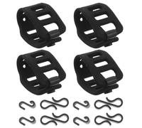 EXQUIMEUBLE 4pcs Universal Bike Elastic Band with S Hook for Headlights