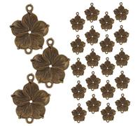 EXQUIMEUBLE 50pcs Antique Bronze Flower Jewelry Connectors Alloy Charms for DIY Necklace Bracelet Earring Making Accessories Craft Supplies