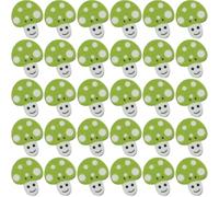 EXQUIMEUBLE 50pcs Cartoon DIY Decorative Button Sewing Buttons Wooden Mushroom Shaped Lightweight Adorable Chic All-Match Fasteners for DIY Sweaters Clothing Random Style