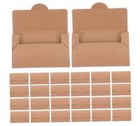 EXQUIMEUBLE 50pcs Kraft Card Holder Envelopes Durable Protective Sleeves for Hotel Key Cards Ids Versatile Storage for Restaurants Retail More