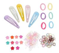 EXQUIMEUBLE 565pcs Girls Hair Accessories Gift Hair Ties Snap Clips and Flower Barrettes for Toddlers for Daily Wear and Special Occasions