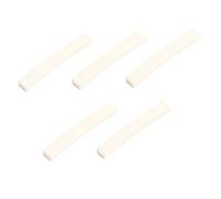 EXQUIMEUBLE 5pcs Curved Bone Guitar Nuts 4x0.63x0.34cm Electric and Acoustic Guitar Replacement Accessories