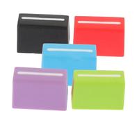 EXQUIMEUBLE 5pcs Fader Slide Knobs Replacement Shaft Caps Straight Slide Knobs for Sound Console Mixer, 4mm Inner Hole, Small Fader Slider Parts Colorful Black Red Purple Blue Green White for Dj Decks