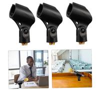 EXQUIMEUBLE 5pcs Microphone Clip Holders Gaming Microphone Stand Arm Mic Mount Holder for Interview Mic Clip Plastic for Indoor Outdoor Use