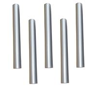 EXQUIMEUBLE 5pcs Nail Art Pen Caps Metallic Protective Topper Opaque Sealed Manicure Brush Extenders Inner Silver Finish for Gel Nail Accessories
