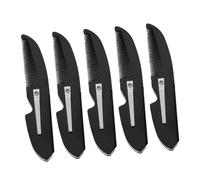 EXQUIMEUBLE 5pcs Small Plastic Folding Beard Comb Mustache Grooming Tools for Men Hair Styling Barber Use
