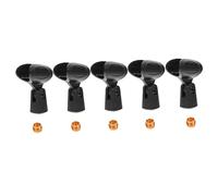 EXQUIMEUBLE 5Sets Durable Microphone Clips Plastic Mic Stand for Compatibility Convenient Installation Reliable Black Mic Holder for Dynamic Wireless Microphones