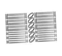 EXQUIMEUBLE 6 Sets Stainless Steel Guitar Fret Protector Kit Fingerboard Guards for Bass Acoustic Guitars Luthier Repairing Tools with Notch Design and Rubber Band for Secure Polishing