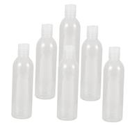 EXQUIMEUBLE 6pcs 250ml Travel Bottles Set Press Cap Empty Shampoo Dispenser and Lotion Container Portable Cosmetic Bottles for Travel Toiletries