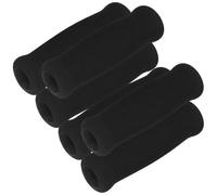 EXQUIMEUBLE 6Pcs Black Foam Crutch Handle Grips Anti-Skid Walking Cane Handle Wraps Comfortable Elderly Mobility Aid Accessories for Daily Walking Support