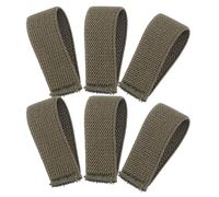 EXQUIMEUBLE 6pcs Elastic Belt Keepers Webbing Strap Loops Canvas Belt Fixers Military Green for Backpack Strap Organization Outdoor Sports