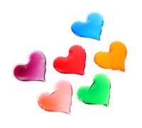 EXQUIMEUBLE 6pcs Hot-Cold Therapy Gel Pack Reusable Ice Pack Heart Shape Pain Relief Compress for Boys and Girls