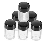 EXQUIMEUBLE 6pcs Loose Powder Containers Empty Makeup Powder Boxes Travel Jars Reusable Plastic Compacts