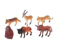 EXQUIMEUBLE 6pcs Miniature African Animal Models Realistic Wildlife Figurines for Home Decor Tiny Animal Figurines for Creative DIY Displays Safe Construction for Collecting and Decoration