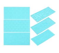 EXQUIMEUBLE 6pcs Plastic Clay Pattern Embossing Mats for Polymer Clay Practical Texture Stamps for DIY Pottery and Craft Safe to Use Embossed Dough Bakeware Pads