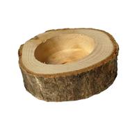 EXQUIMEUBLE 6pcs Rustic Wooden Stump Candle Holders Small Creative Succulent Planters Votive Tea Light Holders for Wedding Dinner Party Home Decor